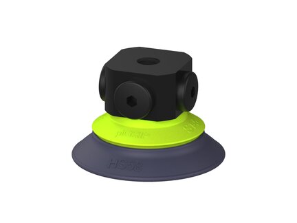 Przysawka piGRIP, warga do gorących pow., Ø58 mm, HNBR 50°, bez mieszków, podstawa typ 1, NPSF 5x1/8" wew., piSAVE, dławik 0,7 mm (G.HS58HN50.F.S1.NS518F.03) (9964409) - Piab