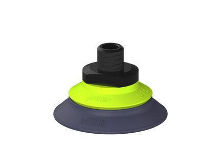 Przysawka piGRIP, warga do gorących pow., Ø58 mm, HNBR 50°, bez mieszków, podstawa typ 1, NPT 1/4" zew., filtr siatkowy (G.HS58HN50.F.S1.NT14M.01) (9907944) - Piab