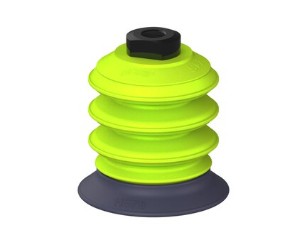 Przysawka piGRIP, warga do gorących pow., Ø79 mm, HNBR 50°, 3 mieszki, podstawa typ 1, G1/4" wew., (G.HS79HN50.B3.S1.G14F.00) (9920207) - Piab