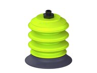 Przysawka piGRIP, warga do gorących pow., Ø79 mm, HNBR 50°, 3 mieszki, podstawa typ 1, G1/8" zew., dysk filtracyjny (G.HS79HN50.B3.S1.G18M.02) (9938203) - Piab