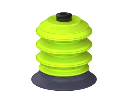 Przysawka piGRIP, warga do gorących pow., Ø79 mm, HNBR 50°, 3 mieszki, podstawa typ 1, G1/8" wew., (G.HS79HN50.B3.S1.G18F.00) (9962223) - Piab
