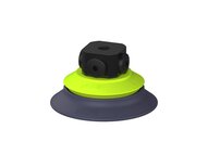 Przysawka piGRIP, warga do gorących pow., Ø79 mm, HNBR 50°, bez mieszków, podstawa typ 1, NPSF 5x1/8" wew., filtr siatkowy (G.HS79HN50.F.S1.NS518F.01) (9958270) - Piab