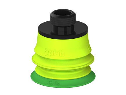 Przysawka piGRIP warga standard Ø25 mm, TPE 60°, 1 mieszek, podstawa typ 1, gwint niski G 1/8" zew., (G.S25T60.B1.S1.GL18M.00) (9903394) - Piab