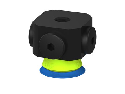 Przysawka piGRIP warga standard Ø25 mm, TPE 50°, bez mieszków, podstawa typ 1, NPSF 5x1/8" wew., (G.S25T50.F.S1.NS518F.19) (9936703) - Piab