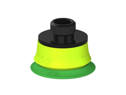 Przysawka piGRIP warga standard Ø25 mm, TPE 60°, bez mieszków, podstawa typ 1, gwint niski G 1/8" zew., (G.S25T60.F.S1.GL18M.00) (9902749) - Piab