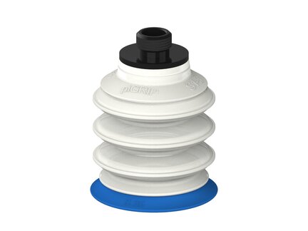 Przysawka piGRIP warga standard Ø35 mm, TPE 50°, 3 mieszki, podstawa typ 1, gwint niski G 1/8" zew., filtr siatkowy, FDA (G.S35T50.B3.S1.GL18M.01.FDA) (9969575) - Piab