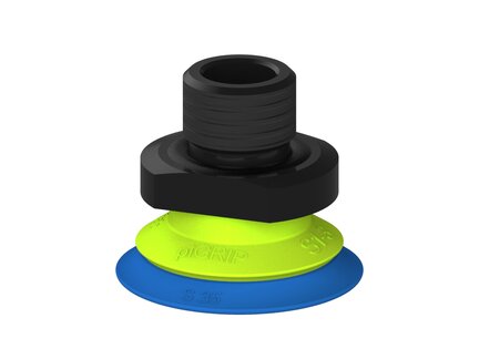 Przysawka piGRIP warga standard Ø35 mm, TPE 50°, bez mieszków, podstawa typ 1, gwint M16x1.5 zew., (G.S35T50.F.S1.MMF16M.00) (9937753) - Piab