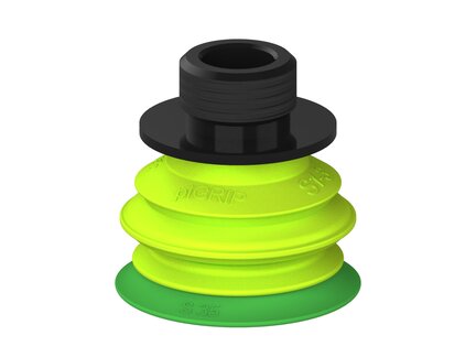 Przysawka piGRIP warga standard Ø35 mm, TPE 60°, 1 mieszek, podstawa typ 1, gwint niski G3/8" zew., (G.S35T60.B1.S1.GL38M.00) (9918671) - Piab