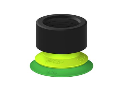 Przysawka piGRIP warga standard Ø35 mm, TPE 60°, bez mieszków, podstawa typ 1, G1/2" wew., (G.S35T60.F.S1.G12F.00) (9904424) - Piab