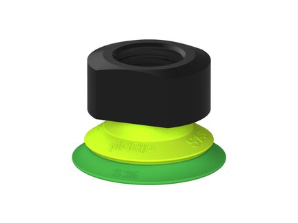 Przysawka piGRIP warga standard Ø35 mm, TPE 60°, bez mieszków, podstawa typ 1, G3/8" wew., (G.S35T60.F.S1.G38F.00) (9904787) - Piab