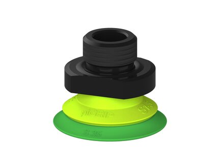Przysawka piGRIP warga standard Ø35 mm, TPE 60°, bez mieszków, podstawa typ 1, G3/8" zew., (G.S35T60.F.S1.G38M.00) (9903187) - Piab