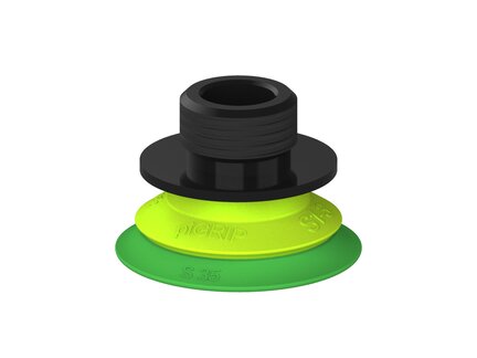 Przysawka piGRIP warga standard Ø35 mm, TPE 60°, bez mieszków, podstawa typ 1, gwint niski G3/8" zew., (G.S35T60.F.S1.GL38M.00) (9927837) - Piab
