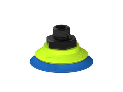 Przysawka piGRIP warga standard Ø50 mm, TPE 50°, bez mieszków, podstawa typ 1, G1/4" zew., (G.S50T50.F.S1.G14M.00) (9902820) - Piab