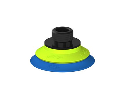 Przysawka piGRIP warga standard Ø50 mm, TPE 50°, bez mieszków, podstawa typ 1, gwint niski G3/8" zew., (G.S50T50.F.S1.GL38M.00) (9903487) - Piab