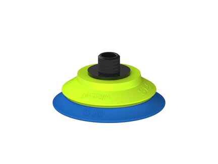 Przysawka piGRIP warga standard Ø50 mm, TPE 50°, bez mieszków, podstawa typ 1, gwint niski NPT 1/8" zew., piSAVE, dławik 1,0 mm (G.S50T50.F.S1.NTL18M.04) (9912161) - Piab