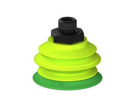 Przysawka piGRIP warga standard Ø50 mm, TPE 60°, 1 mieszek, podstawa typ 1, G1/4" zew., (G.S50T60.B1.S1.G14M.19) (9948906) - Piab