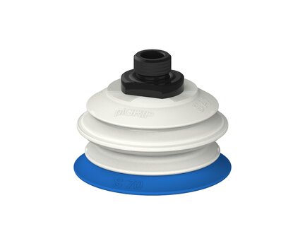 Przysawka piGRIP warga standard Ø70 mm, TPE 50°, 1 mieszek, podstawa typ 1, G3/8" zew.,, FDA (G.S70T50.B1.S1.G38M.00.FDA) (9908282) - Piab