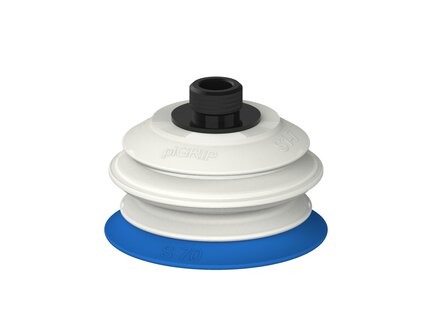 Przysawka piGRIP warga standard Ø70 mm, TPE 50°, 1 mieszek, podstawa typ 1, gwint niski G3/8" zew.,, FDA (G.S70T50.B1.S1.GL38M.20.FDA) (9951195) - Piab