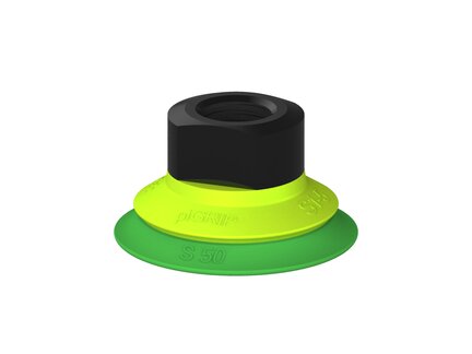 Przysawka piGRIP warga standard Ø50 mm, TPE 60°, bez mieszków, podstawa typ 1, NPT 3/8" wew., filtr siatkowy (G.S50T60.F.S1.NT38F.01) (9913054) - Piab