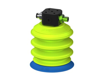 Przysawka piGRIP warga standard Ø70 mm, TPE 50°, 3 mieszki, podstawa typ 1, COAX in piGRIP, wys. przepływ, filtr siatkowy (G.S70T50.B3.S1.CSX.01) (9919637) - Piab