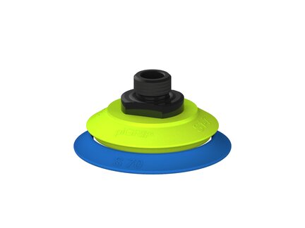 Przysawka piGRIP warga standard Ø70 mm, TPE 50°, bez mieszków, podstawa typ 1, G3/8" zew., (G.S70T50.F.S1.G38M.19) (9955322) - Piab