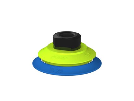 Przysawka piGRIP warga standard Ø70 mm, TPE 50°, bez mieszków, podstawa typ 1, NPSF 3/8" wew., (G.S70T50.F.S1.NS38F.00) (9962976) - Piab