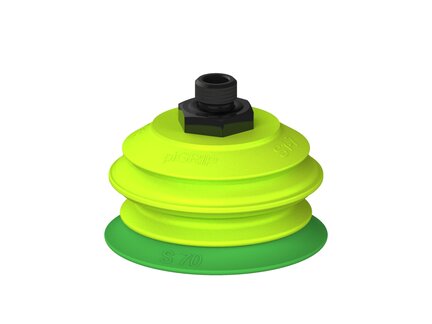 Przysawka piGRIP warga standard Ø70 mm, TPE 60°, 1 mieszek, podstawa typ 1, G1/4" zew., piSAVE 04/60 (G.S70T60.B1.S1.G14M.14) (9927870) - Piab