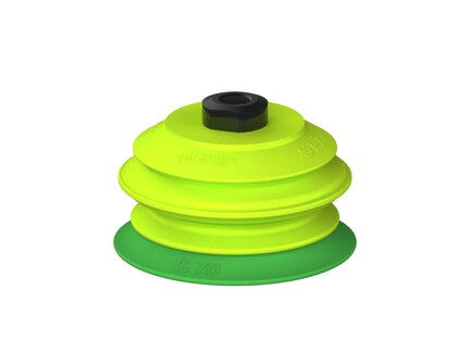 Przysawka piGRIP warga standard Ø70 mm, TPE 60°, 1 mieszek, podstawa typ 1, NPSF 1/8" wew., (G.S70T60.B1.S1.NS18F.00) (9905123) - Piab