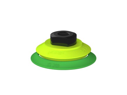 Przysawka piGRIP warga standard Ø70 mm, TPE 60°, bez mieszków, podstawa typ 1, G1/4" wew., (G.S70T60.F.S1.G14F.00) (9904066) - Piab