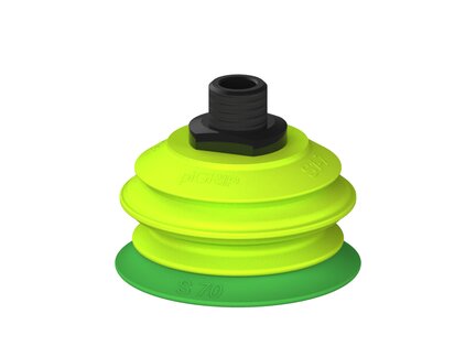 Przysawka piGRIP warga standard Ø70 mm, TPE 60°, 1 mieszek, podstawa typ 1, NPT 3/8" zew., (G.S70T60.B1.S1.NT38M.00) (9918631) - Piab