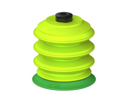 Przysawka piGRIP warga standard Ø70 mm, TPE 60°, 3 mieszki, podstawa typ 1, (G.S70T60.B3.S1.MM8F.00) (9928150) - Piab