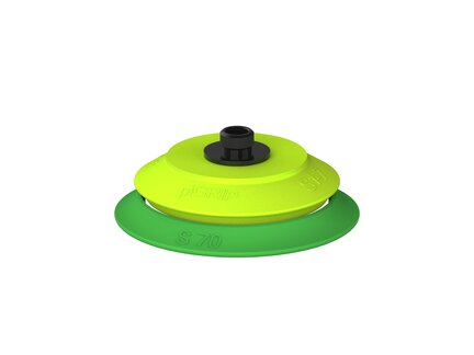 Przysawka piGRIP warga standard Ø70 mm, TPE 60°, bez mieszków, podstawa typ 1, gwint niski G 1/8" zew., (G.S70T60.F.S1.GL18M.00) (9917743) - Piab