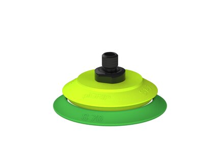 Przysawka piGRIP warga standard Ø70 mm, TPE 60°, bez mieszków, podstawa typ 1, gwint M10 zew., (G.S70T60.F.S1.MM10M.00) (9933372) - Piab