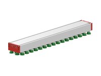 Chwytak próżniowy KVG120C 800x120 mm przyssawka B35XP60, (KVG.800.120.B35XP60.CVM.S4.X.X) (9953206) - Piab
