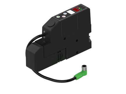 Eżektor wielofunkcyjny MFE, dysza Ø1 mm, wys. ciśnienie, NC, M8 8-pin przewód, z tłumikiem (MFE.050H.AR1) (9975950) - Piab