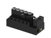 Eżektor wieloobwodowy MCE, dysza Ø0,85 mm, 4 obwody, zas. zaworu NC (MCE.010.15.MSB) (9972061) - Piab