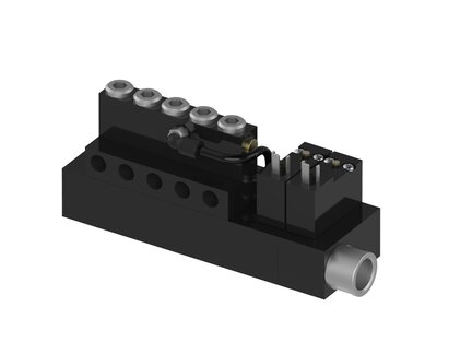 Eżektor wieloobwodowy MCE, dysza Ø0,85 mm, 6 obwodów, system Avac, zas. zaworu NC (MCE.020.15.MSBO) (9975910) - Piab