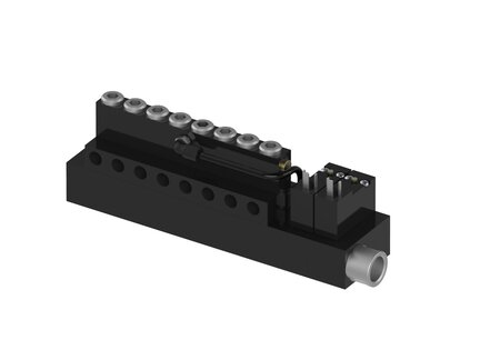 Eżektor wieloobwodowy MCE, dysza Ø0,7 mm, 8 obwodów, system Avac, zas. zaworu NC (MCE.020.18.MSBC) (9975260) - Piab