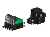 Eżektor piCOMPACT10X MICRO dod. wys, przepływ podciśnienia, podwójny, 4 kanały, złącze Ø6, 2xzłącze Ø6, NC próżnia i przedmuch, (PC.T.MC2.S.CBX.S16.4B.26.EI.CCP26) (9913542) - Piab