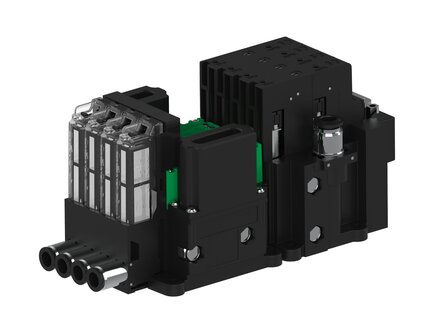 Eżektor piCOMPACT10X MICRO dod.poziom podciśnienia, podwójny, 4 kanały, 2xzłącze Ø6, NC próżnia i przedmuch, (PC.X.MC2.S.CBX.S16.4X.26.EN.CCP26) (9953075) - Piab