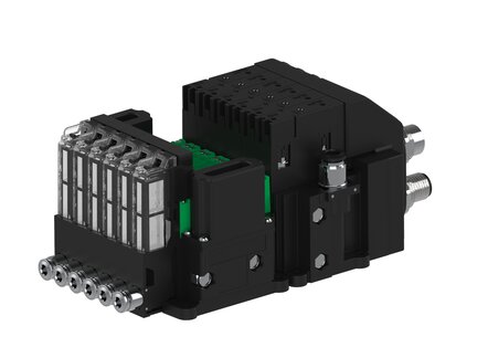 Eżektor piCOMPACT10X MICRO dod. wys, przepływ podciśnienia, podwójny, 6 kanałów, 2xzłącze Ø6, NC próżnia i przedmuch, (PC.T.MC2.S.CBX.X14.6X.26.EN.CCP26) (9921150) - Piab