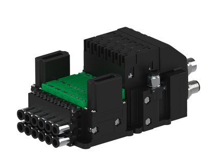 Eżektor piCOMPACT10X MICRO, niskie ciś. zasilania, pojedynczy, 6 kanałów, 2xzłącze Ø6, NC próżnia i przedmuch, (PC.L.MC1.S.CBX.X26.6X.26.EN.CCP26) (9928337) - Piab