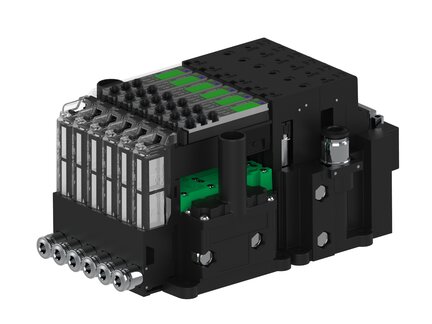 Eżektor piCOMPACT10X MICRO dod.poziom podciśnienia, pojedynczy, 6 kanałów, 2xzłącze Ø6, NC próżnia, (PC.X.MC1.S.EBA.S14.6X.26.EC.CP26) (9914697) - Piab