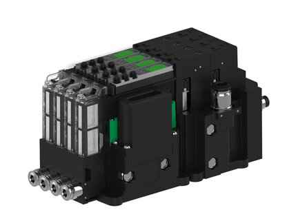Eżektor piCOMPACT10X MICRO dod.poziom podciśnienia, podwójny, 4 kanały, 2xzłącze Ø6, NC próżnia i przedmuch, (PC.X.MC2.S.BAA.S14.4X.26.EN.CCPA) (9917412) - Piab