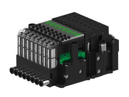 Eżektor piCOMPACT10X MICRO dod.poziom podciśnienia, pojedynczy, 8 kanałów, 2xzłącze Ø6, NC próżnia, (PC.X.MC1.S.EBA.S16.8X.26.EC.CP44) (9914561) - Piab