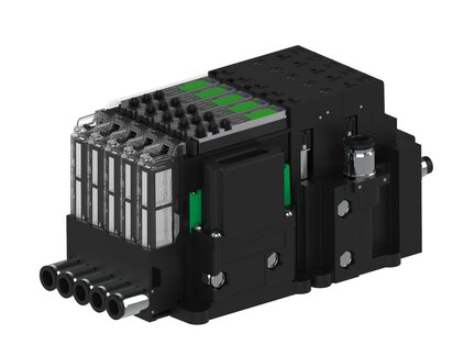 Eżektor piCOMPACT10X MICRO dod.poziom podciśnienia, podwójny, 5 kanałów, 2xzłącze Ø6, NC próżnia i przedmuch, (PC.X.MC2.S.BAA.S16.5X.26.EN.CCPA) (9929544) - Piab