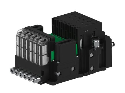 Eżektor piCOMPACT10X MICRO wys, przepływ podciśnienia, podwójny, 6 kanałów, 2xzłącze Ø6, NC próżnia i przedmuch, (PC.S.MC2.S.CBX.S14.6X.26.EN.CCPA) (9926084) - Piab