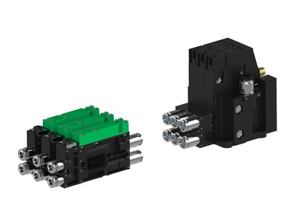 Eżektor piCOMPACT10X MICRO dod. wys, przepływ podciśnienia, pojedynczy, 3 kanały, złącze 1/4", złącze Ø6, NC próżnia i przedmuch, (PC.T.MC1.S.CBX.X24.3C.6.EI.CCP6) (9924884) - Piab