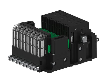 Eżektor piCOMPACT10X MICRO wys, przepływ podciśnienia, podwójny, 8 kanałów, 2xzłącze Ø6, NC próżnia i przedmuch, (PC.S.MC2.S.CBX.S14.8X.26.EN.CCPA) (9948312) - Piab