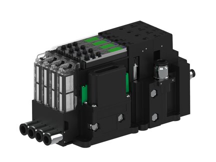 Eżektor piCOMPACT10X MICRO dod.poziom podciśnienia, podwójny, 4 kanały, 2xzłącze Ø6, NC próżnia, (PC.X.MC2.S.EBA.S16.4X.26.EN.CPA) (9946603) - Piab